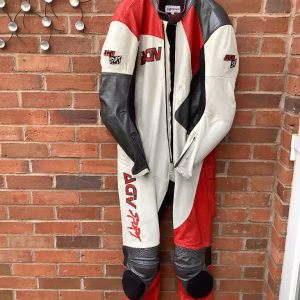 AGV SPORT One Piece Leather Motorcycle Race Suit - size 56 For Sale