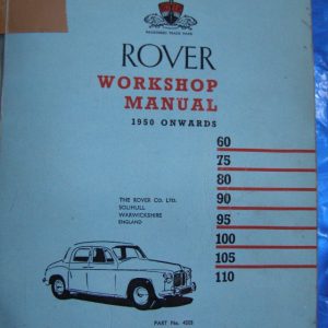For Sale Rover P4 Workshop manual 1950 on