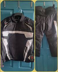 Motorcycle Bike Riding Suit Cordura Textile Pants Jacket Waterproof Leather Gloves size xl for sale