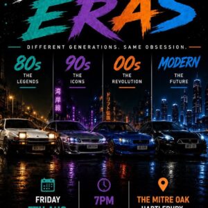Battle of the Eras car meet on friday  7th August